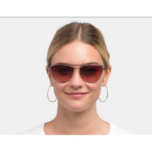 💕GARRETT LEIGHT💕 Zephyr Sunglasses ~ Plum Velvet Pink Blush Mirror Lens NWT - Picture 8 of 16